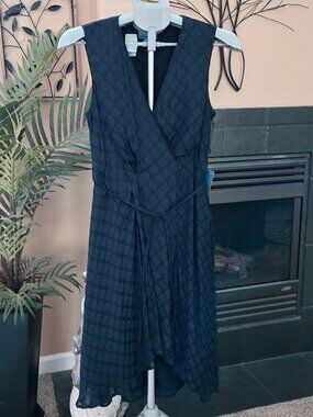 NWT Simply Vera Vera Want sz small blue high low sheath dress